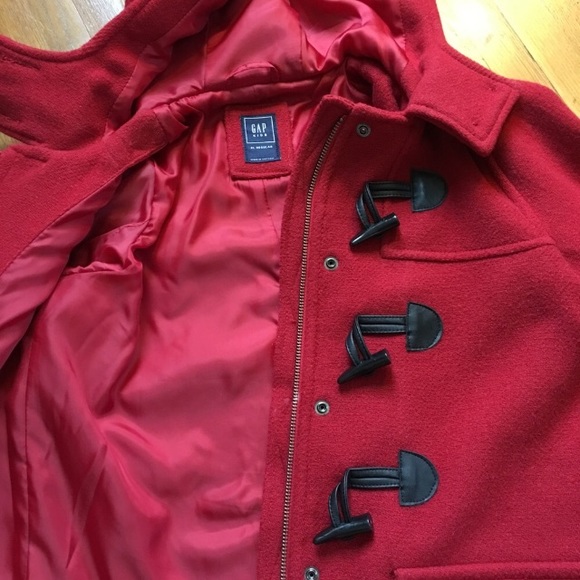 Gap Red Wool Peacoat ❤️ - Picture 4 of 5